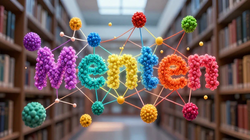 Nexus semántico brillante en biblioteca académica moderna