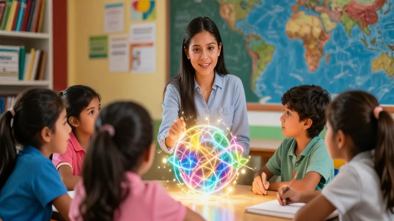 Aula vibrante con profesor mexicano