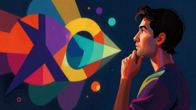 Ilustración educativa vibrante y abstracta sobre significado