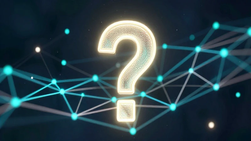 Pregunta digital brillante en red de datos