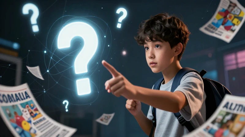 Estudiante moderno reflexiona con elementos digitales