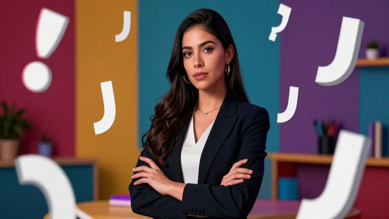 Educadora mexicana moderna y sofisticada con diseño dinámico