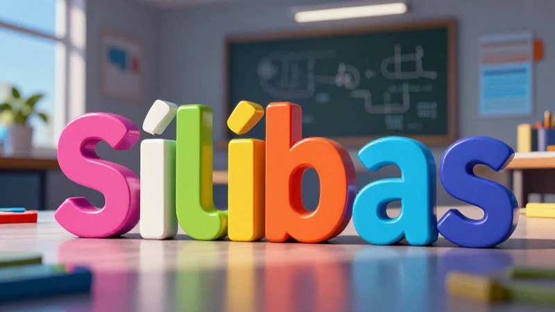 Sílabas: Entiende su Papel en la Formación de Palabras 5 Sílabas forman palabras mediante bloques lingüísticos dinámicos