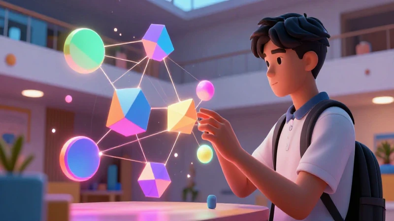 Silogismos: 25 Ejemplos y Reglas Esenciales para Entender 3 Estudiante analiza lógica abstracta con formas geométricas luminosas