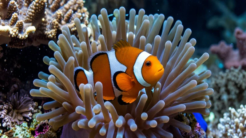 Qué es la simbiosis y cuáles son sus tipos y ejemplos 5 Pez payaso detallado en coral mexicano vibrante