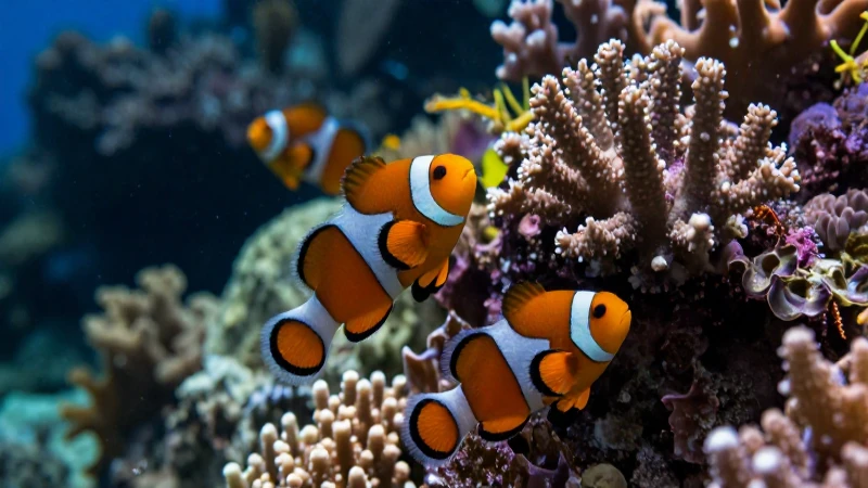 Qué es la simbiosis y cuáles son sus tipos y ejemplos 6 Coral vibrante con peces payaso en escena