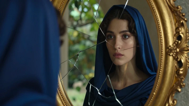 Simbolismo: Definición, representantes y ejemplos clave 5 Figura en espejo, atmósfera cinematográfica, alto detalle