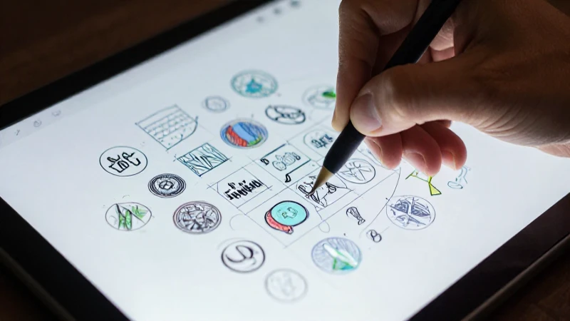 Dibuja diseños creativos con símbolos de croquis vibrantes