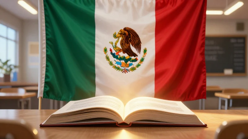 Arte digital vibrante de aula mexicana