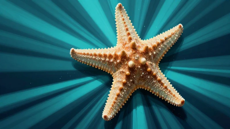 Qué es la simetría radial y cuáles son sus características 4 Estrellas de mar vibrantes en un diseño geométrico profundo