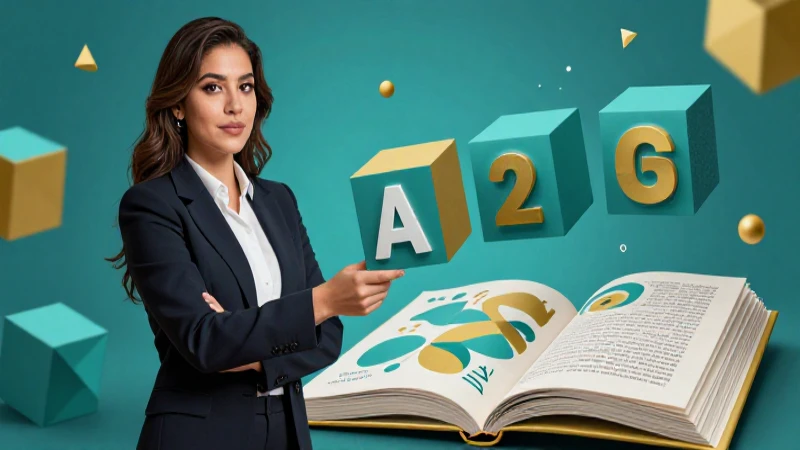 Educadora moderna con diseño educativo vibrante