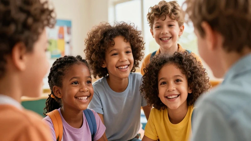 Niño sonriente, arte cinematográfico y vibrante