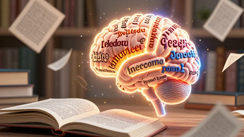 Encuentra el sinónimo perfecto para "buscando" y mejora tus textos 4 Cerebro luminoso conecta palabras en un libro