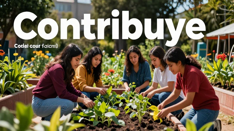 Contribución social mediante jardinería comunitaria