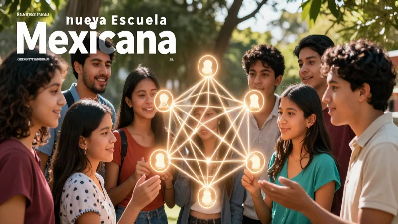 Ilustración dinámica de aprendizaje mexicano moderno