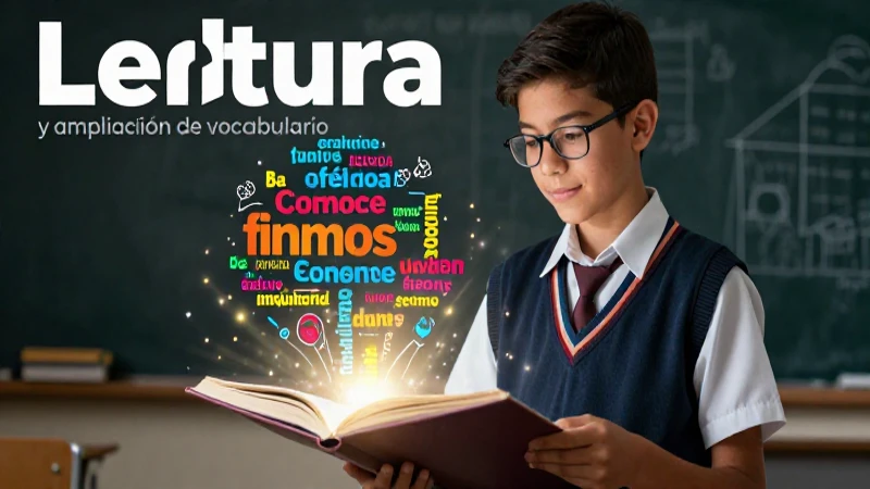 Conoce sinónimos de manera efectiva y exitosa 4 Estudiante aprende sinónimos con diseño vibrante