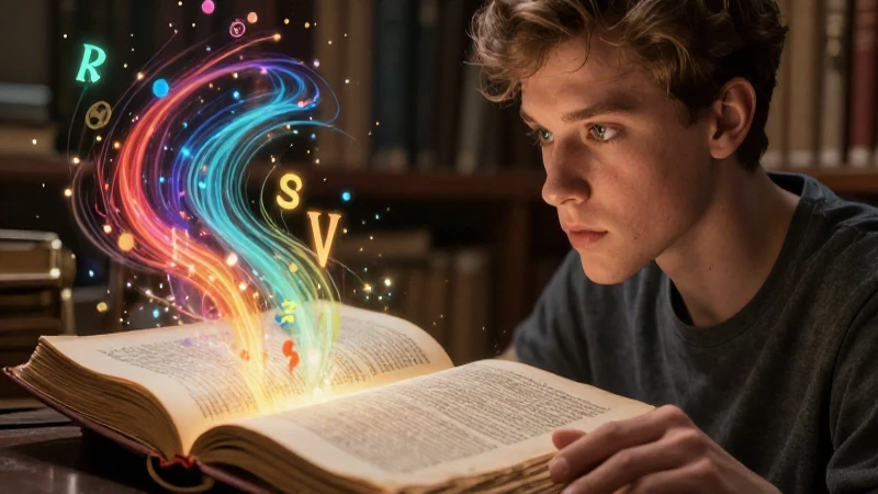 Conoce el sinónimo perfecto para 'presta' y mejora tu vocabulario 3 Joven enfocado estudia un léxico dramático
