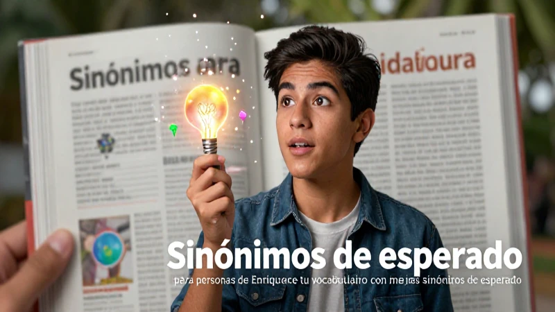 Vocabulario: sinónimos visuales para estudiantes