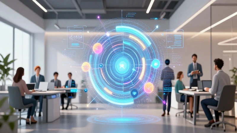 Equipo dinámico diseña estrategia digital en un espacio moderno