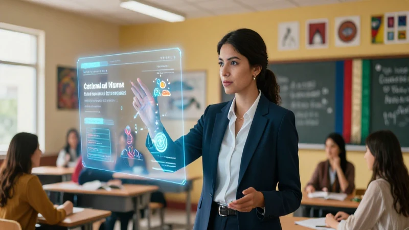 Especialista educativo en aula holográfica mexicana