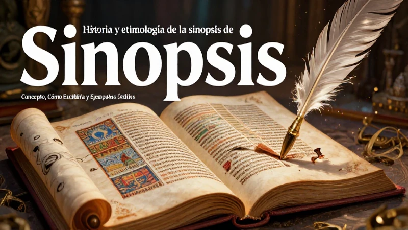 Sinopsis: Concepto, Cómo Escribirla y Ejemplos Útiles 3 Ilustración digital de pergamino antiguo y pluma dorada