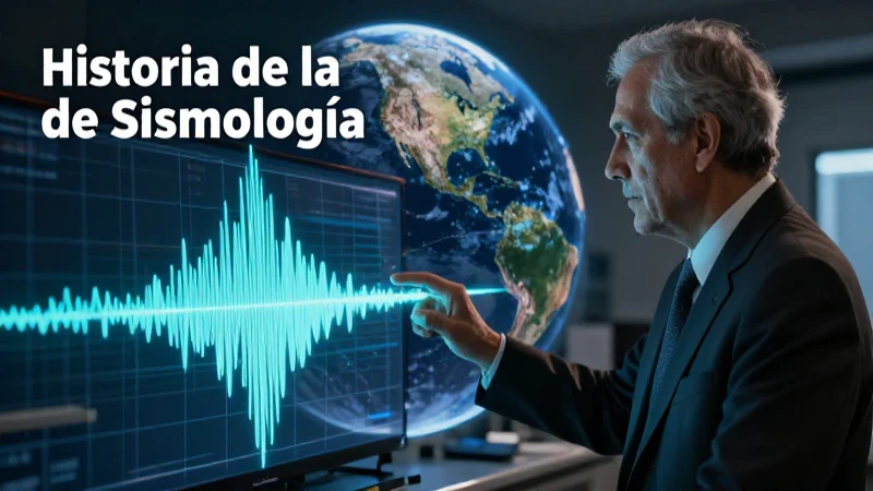 Geólogo examina ondas sísmicas con globo