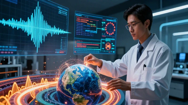 Científico de sismología muestra datos terrestres complejos
