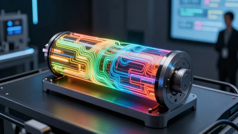 Batería futurista de alta tecnología, presentación profesional