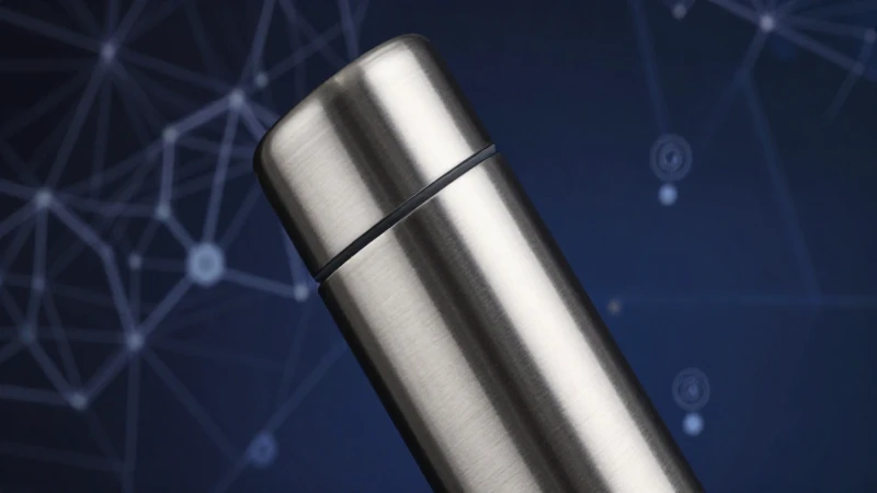 Termo moderno, fondo geométrico, estética premium