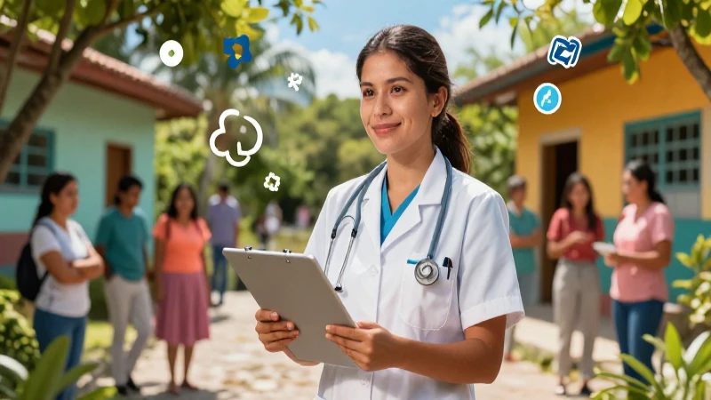 Sistema de Salud en Guatemala 2023: Lineamientos Sanitarios 8 Profesional de salud vibrante promueve iniciativas en Guatemala