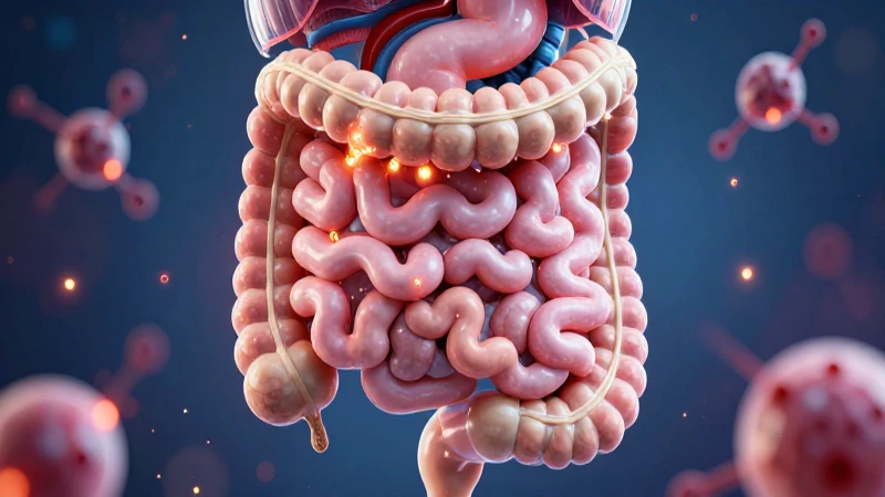Tractus digestivo humano estilizado con energía