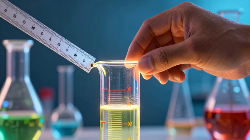 Medición científica vibrante y realista