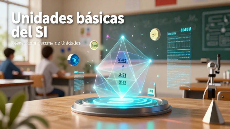 Unidades SI visualizadas con estilo educativo y moderno