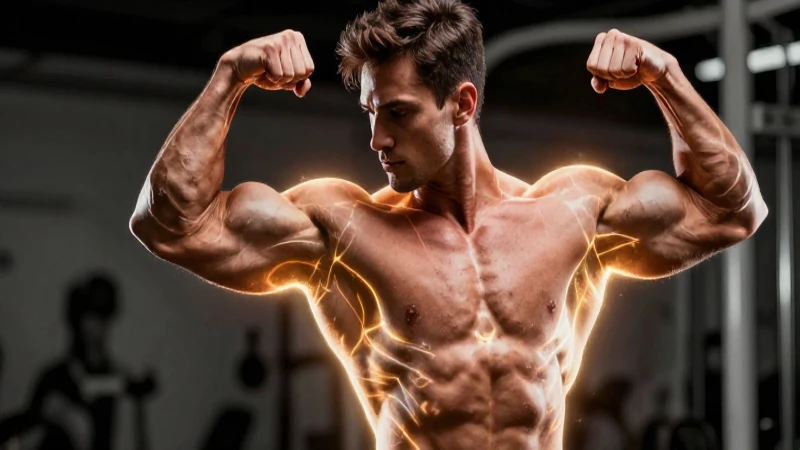 Atleta musculoso y detallado en acción