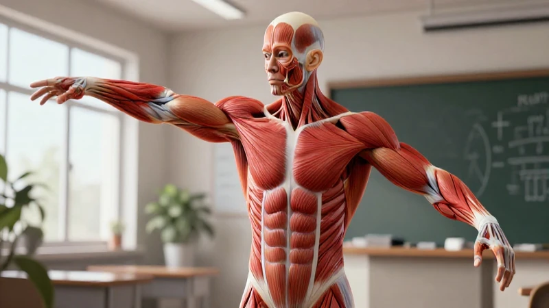 Sistema muscular: concepto, funciones, partes y enfermedades 3 Ilustración realista del sistema muscular humano