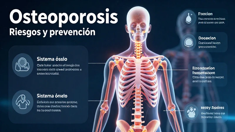 Osteoporosis: Riesgos, prevención y estructura ósea detallada