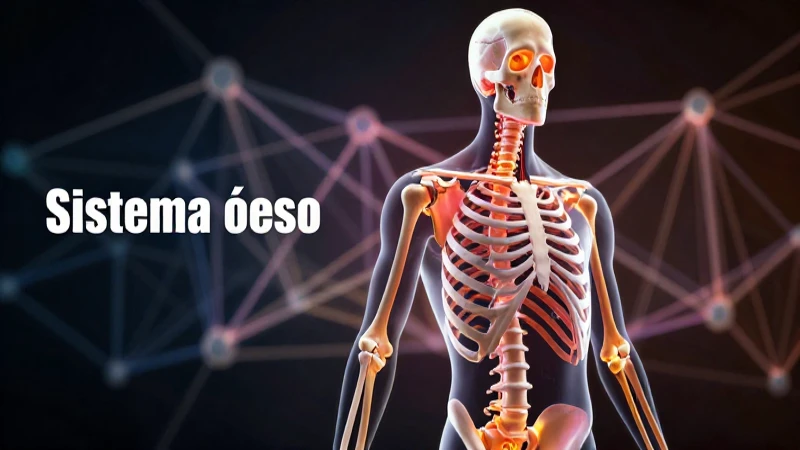Ilustración de anatomía ósea detallada y moderna