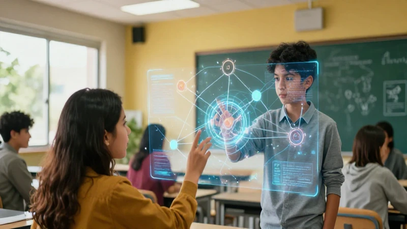 Sistemas de Información: Usos, Ejemplos y Características 5 Estudiante interactúa con holograma digital en aula moderna