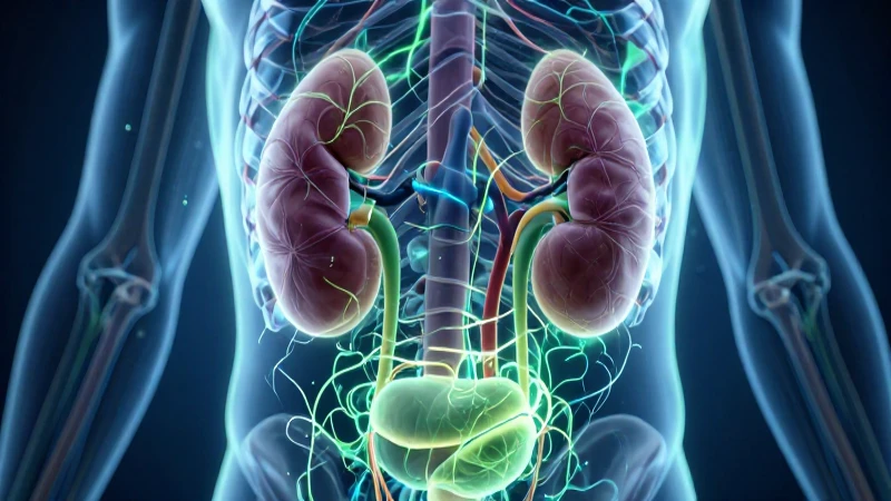 Ilustración detallada del sistema excretor humano