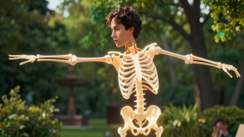 Qué son los sistemas locomotor y sus funciones y cuidados 6 Joven dinámico con esqueleto anatomía ilustrada