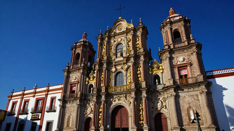 Arquitectura virreinal mexicana opulenta y vibrante