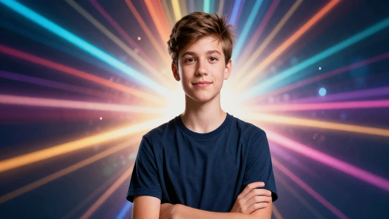 Enfrenta las situaciones de riesgo en la adolescencia con éxito 4 Adolescente positivo con luz abstracta, imagen de bienestar