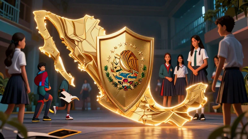 Soberanía: Qué es, concepto, origen y tipos explicados 4 Ilustración digital de portada de revista educativa con simbolismo mexicano