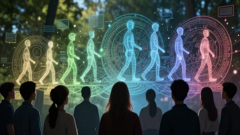 Ilustración digital educativa de desarrollo humano
