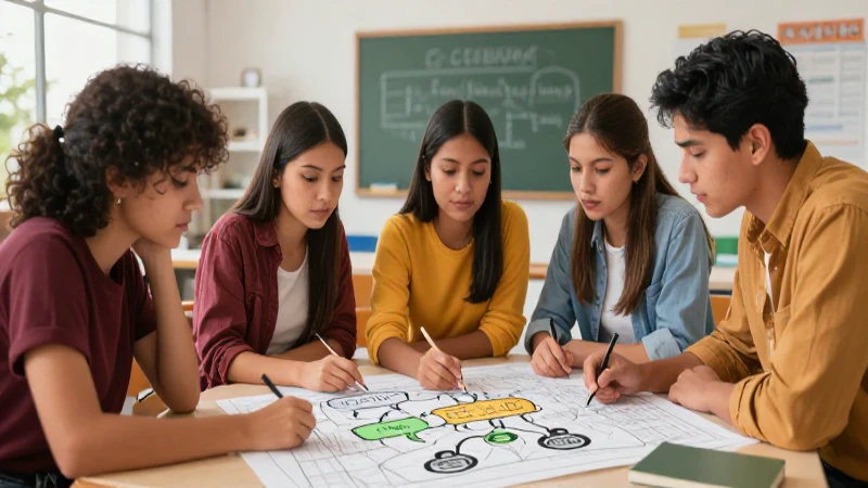 Jóvenes mexicanos colaborando en la construcción de un futuro