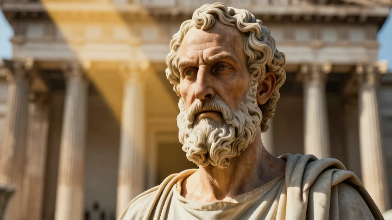 Socrates en retrato dramático iluminado por la luz