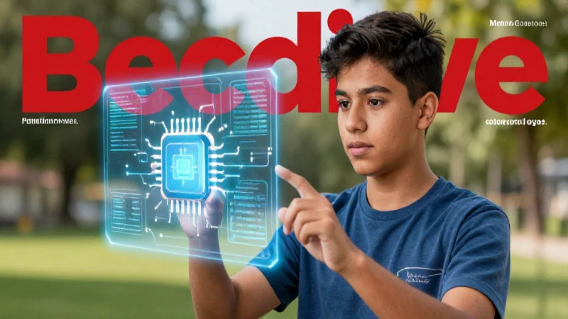 Software y Hardware: 30 Ejemplos Esenciales y Prácticos 6 Estudiante interactúa con tecnología holográfica avanzada