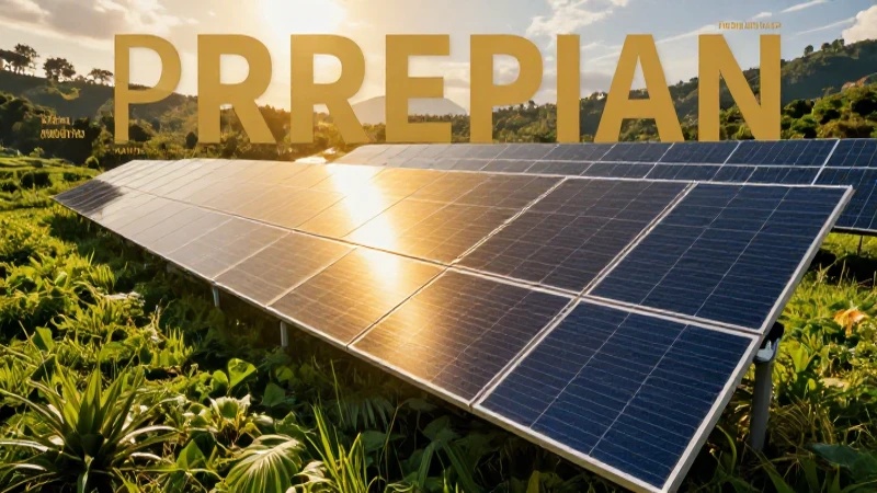 Panel solar moderno bajo luz dorada
