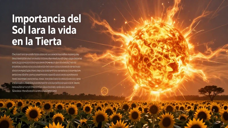 El Sol es esencial para la vida y energía