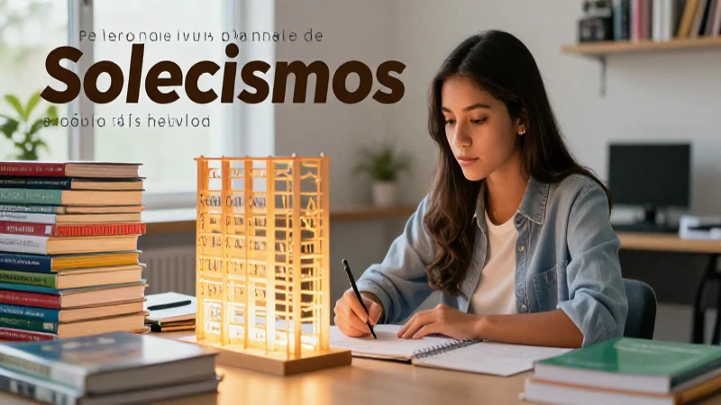 Joven estudia gramática para evitar solecismos